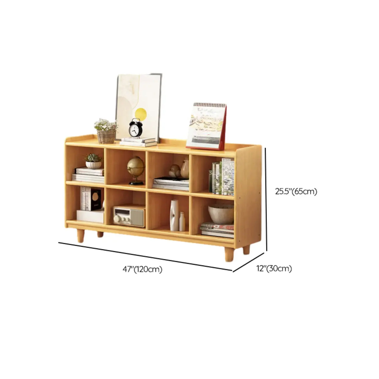 Simple Wood Color Horizontal Closed Medium Bookcase Image - 19