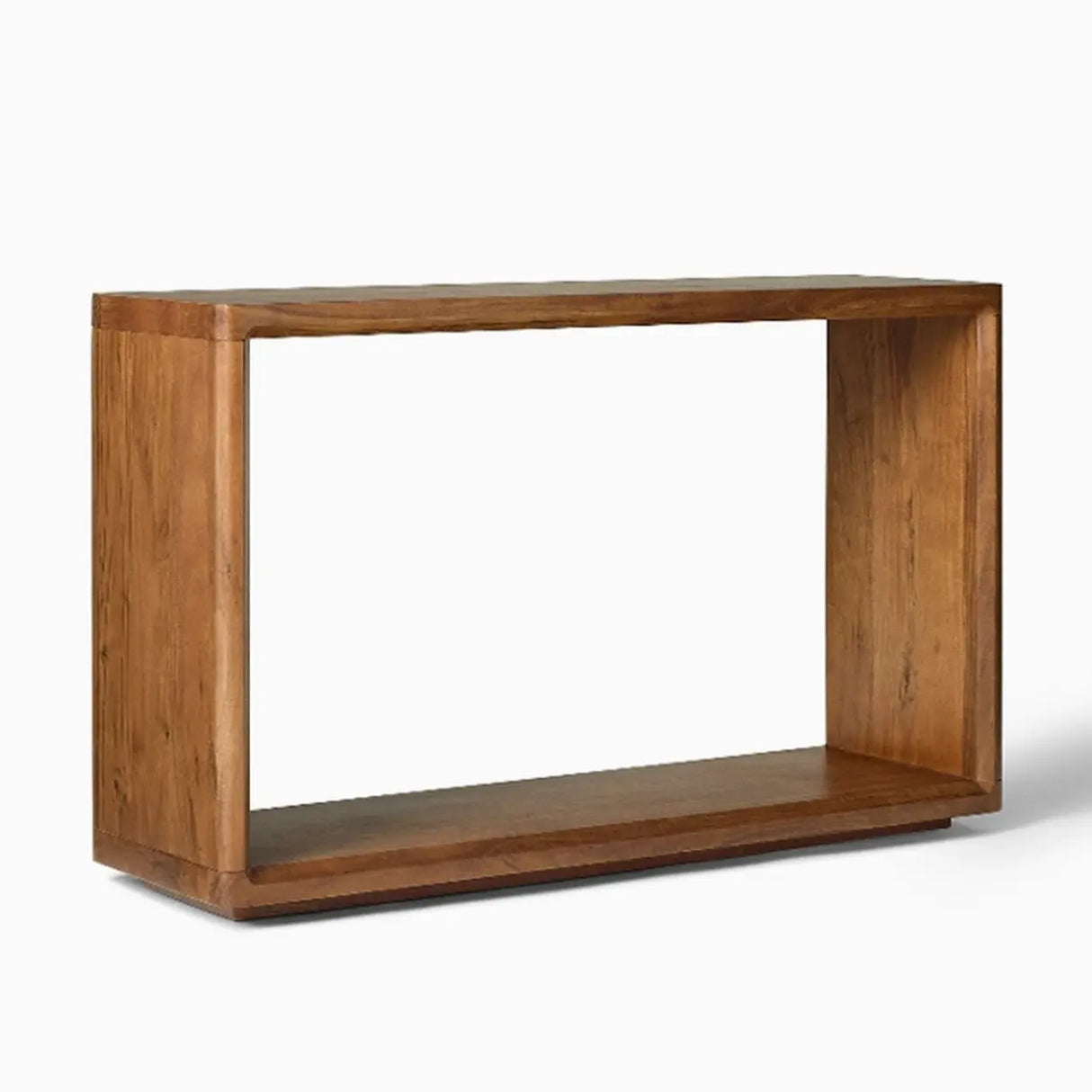 Simple Wood Grain Brown Shelf Standard Console Table Image - 3