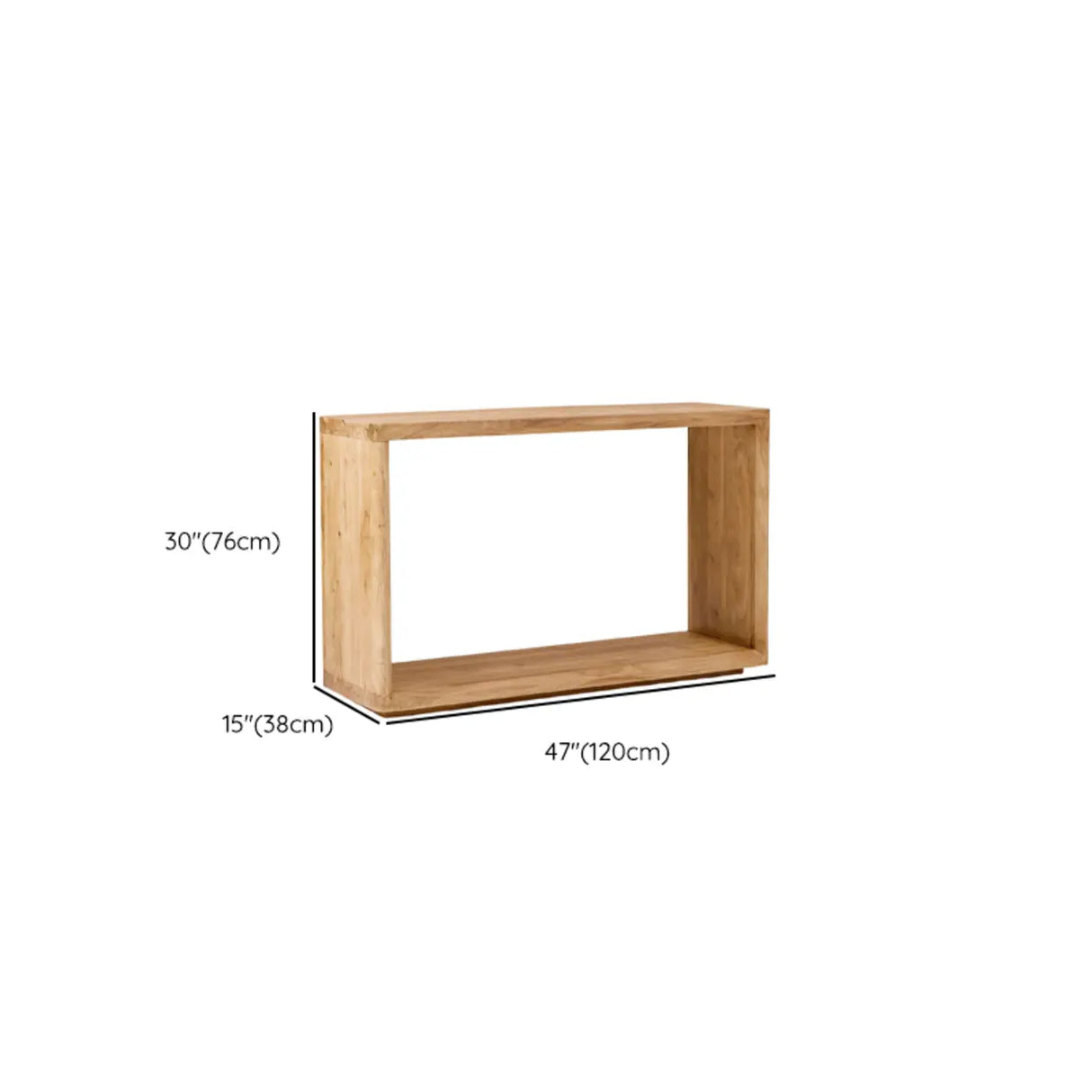 Simple Wood Grain Brown Shelf Standard Console Table