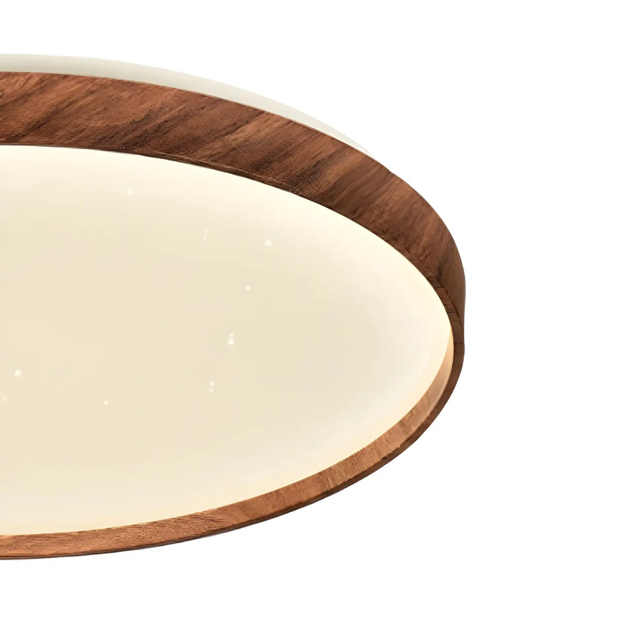Simplicity Brown Round LED Dimmable Flush Mount Light Image - 10