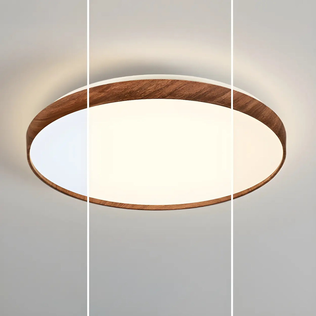 Simplicity Brown Round LED Dimmable Flush Mount Light Image - 7