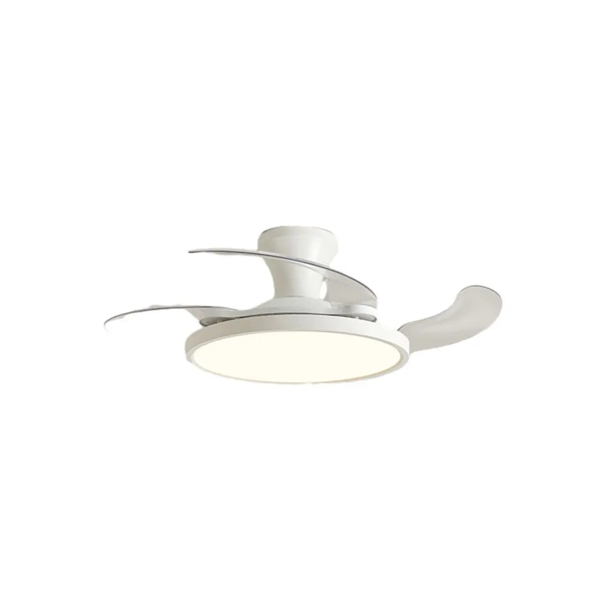 Simplicity White Clear Blades LED Ceiling Fan Light Image - 6