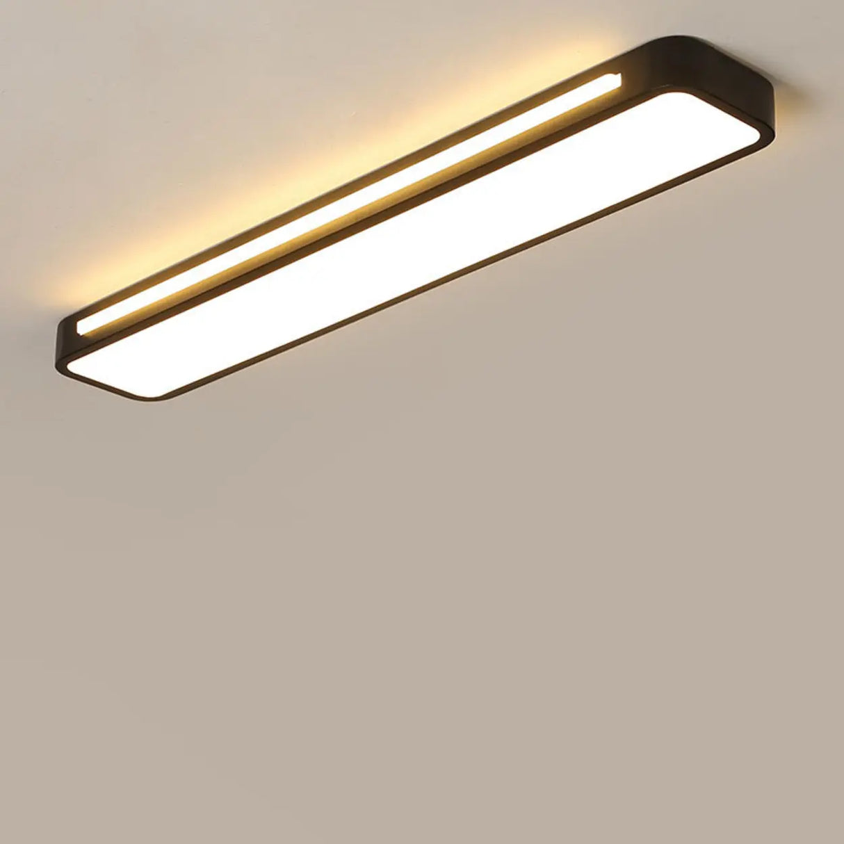 Simplistic Strip Rectangular LED Flush Mount Light Image - 3