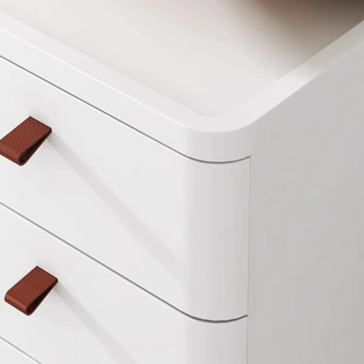Simplistic White Dresser Chest with Five Drawers Image - 16