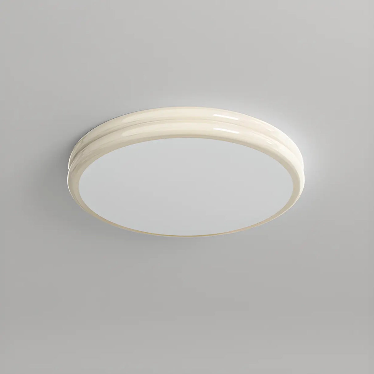 Simplistic Yellow Circular LED Flush Mount Ceiling Lamp Image - 14