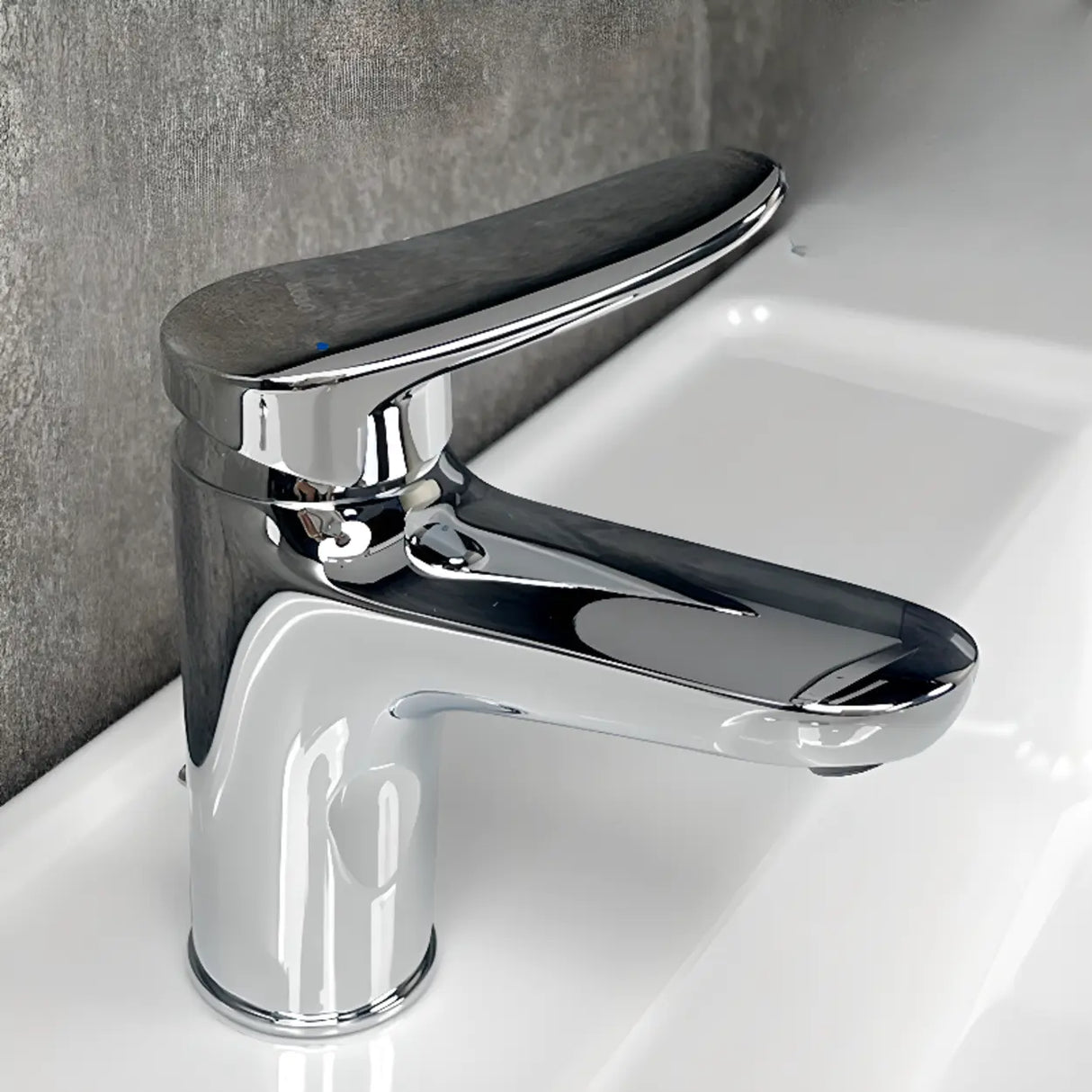 Single Handle Low Arc Chrome Valve Included Bathroom Faucet Image - 1