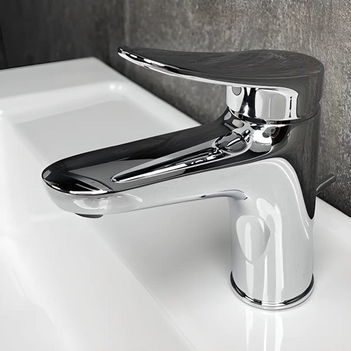 Single Handle Low Arc Chrome Valve Included Bathroom Faucet Image - 4