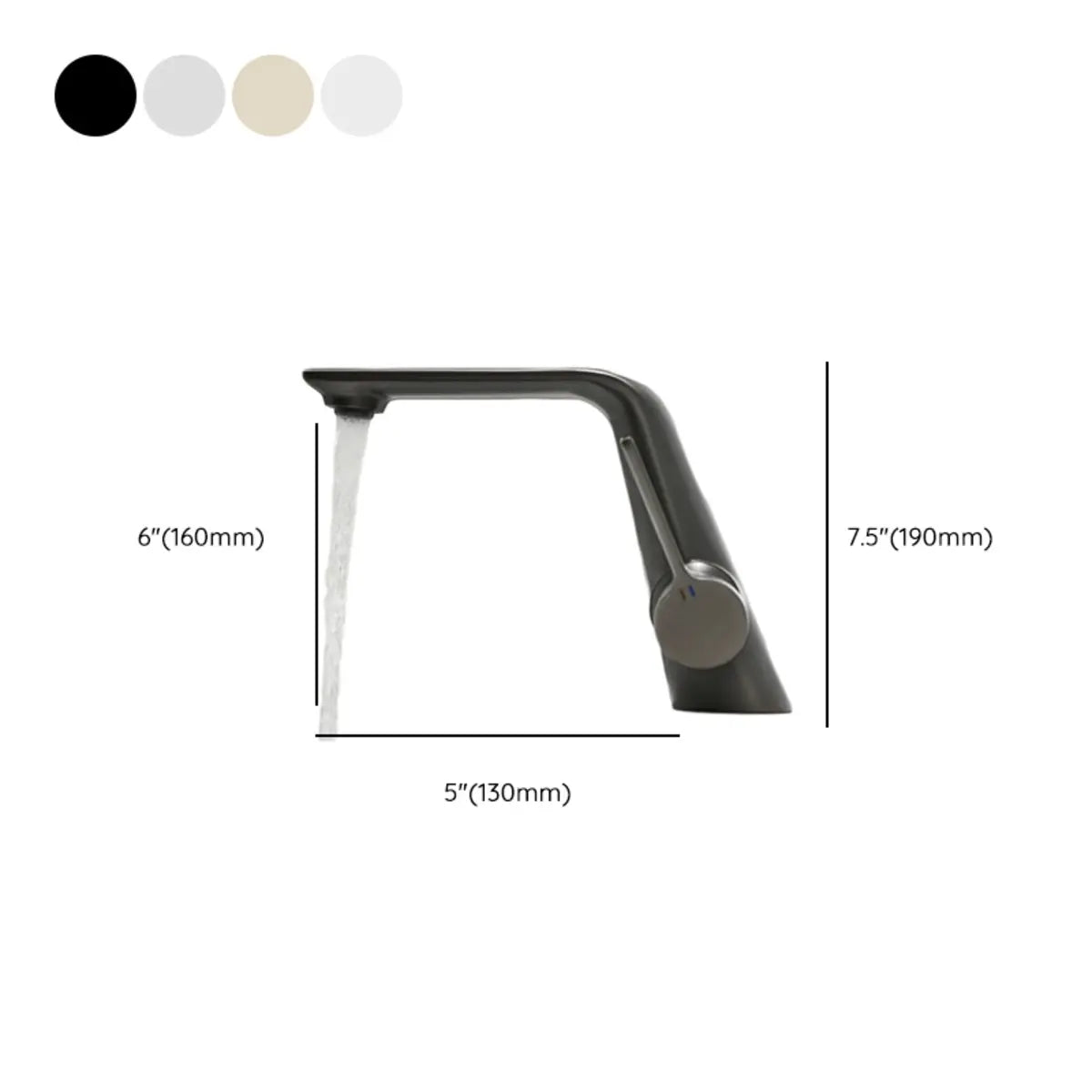 Single Handle Low Arc Touch Copper Matte White Faucet