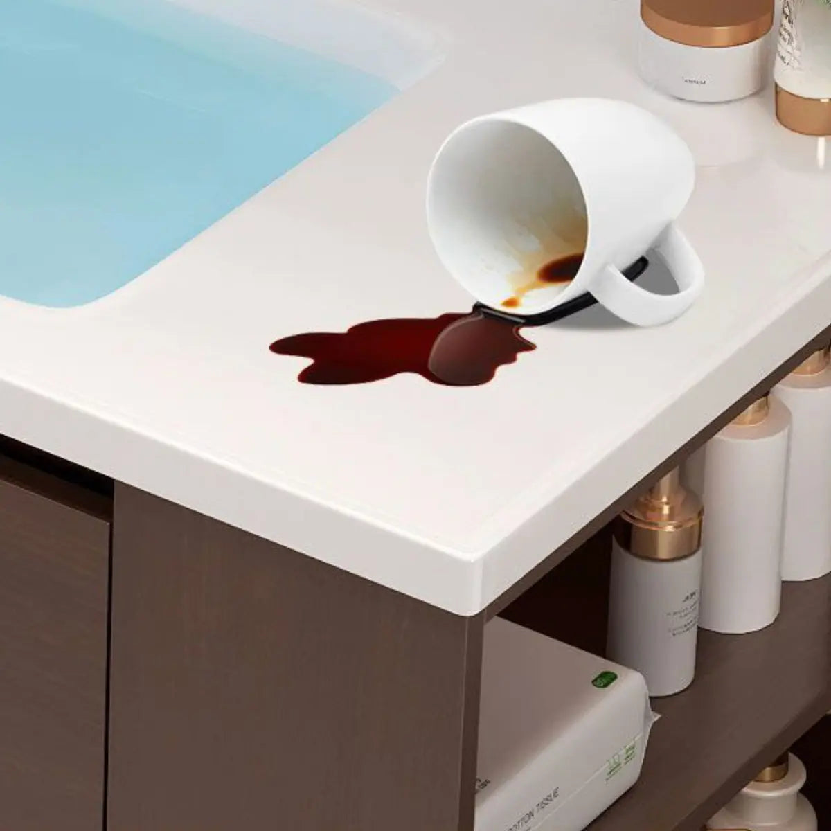 Single Sink Wood Storage Bathroom Vanity with Drawers Image - 6