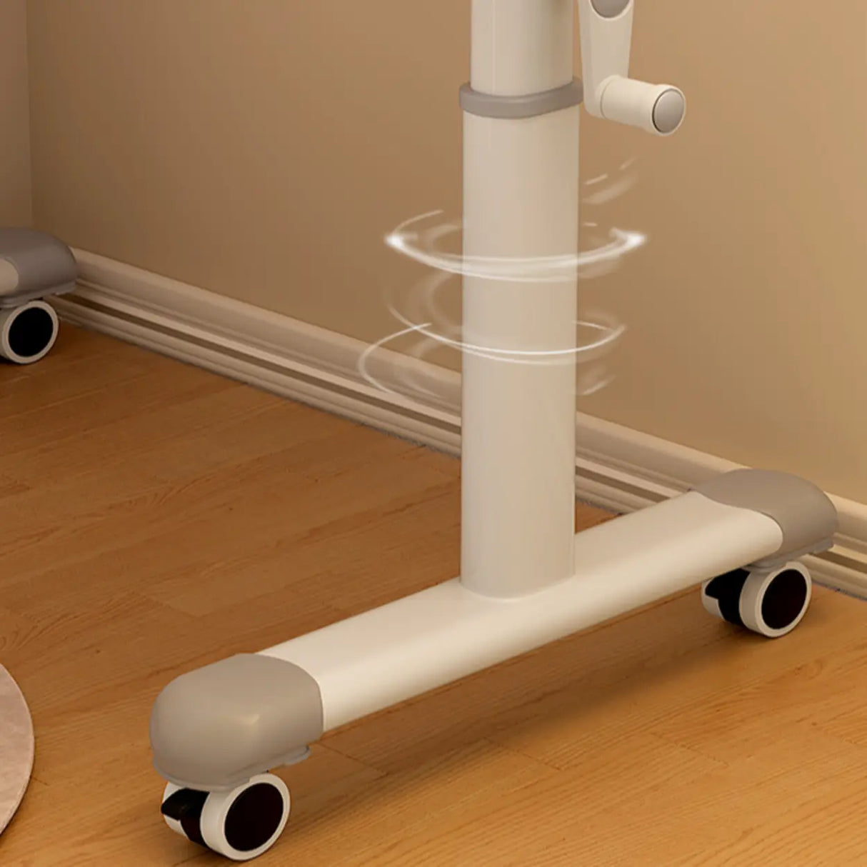 Single Wood Adjustable Computer Desk with Casters Image - 13