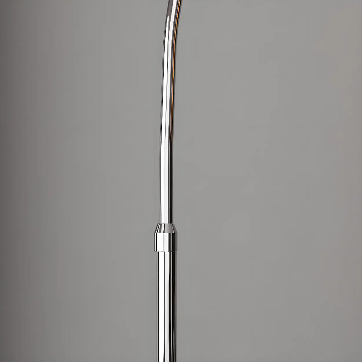 Sleek Adjustable Amber Glass Globe Arched Floor Lamp Image - 8