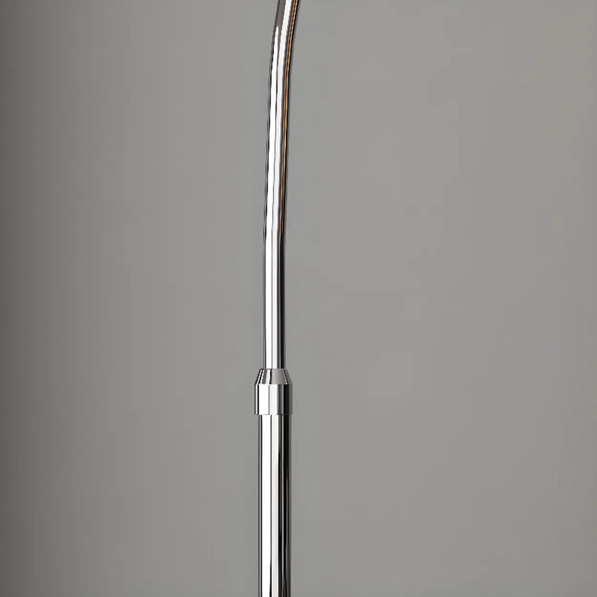 Sleek Adjustable Amber Glass Globe Arched Floor Lamp Image - 8