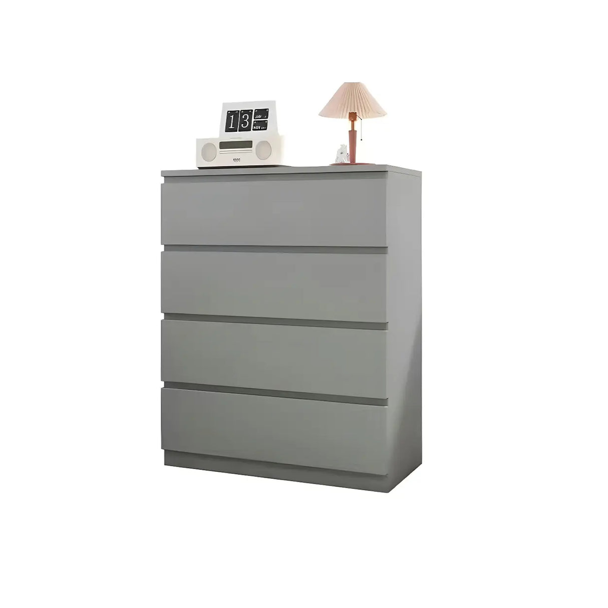 Sleek Black Drawers Wooden Dresser for Bedroom Image - 11