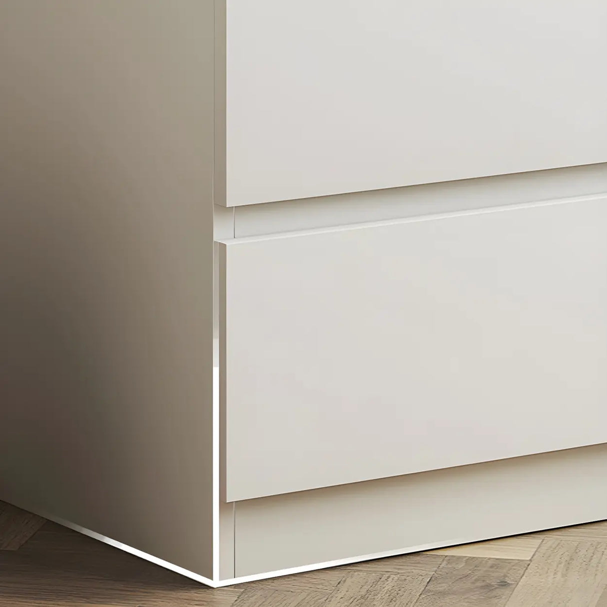 Sleek Black Drawers Wooden Dresser for Bedroom Image - 12