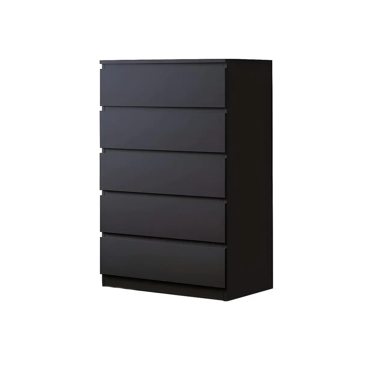 Sleek Black Drawers Wooden Dresser for Bedroom Image - 13
