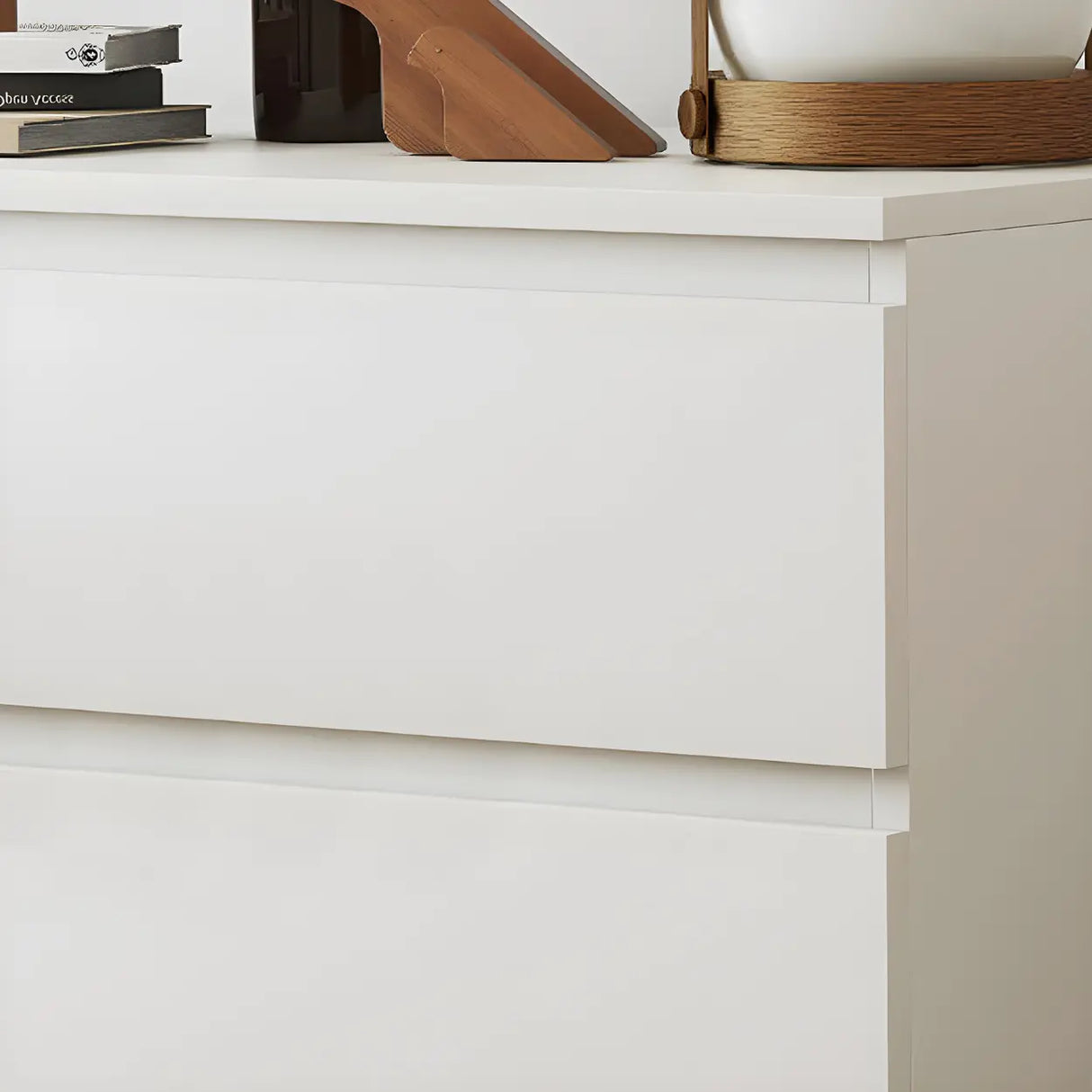 Sleek Black Drawers Wooden Dresser for Bedroom Image - 14