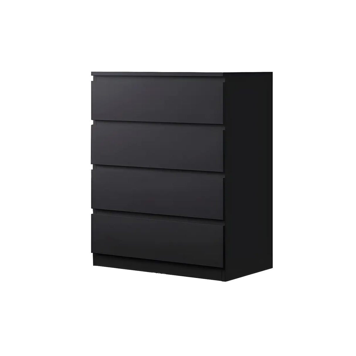 Sleek Black Drawers Wooden Dresser for Bedroom Image - 7