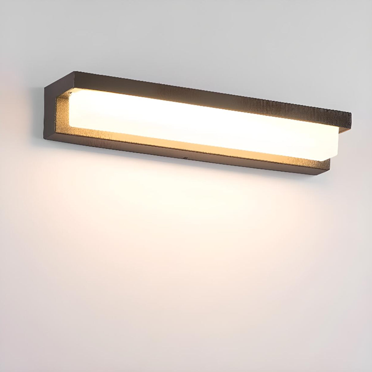 Sleek Black Rectangular Outdoor LED Wall Light Image - 11