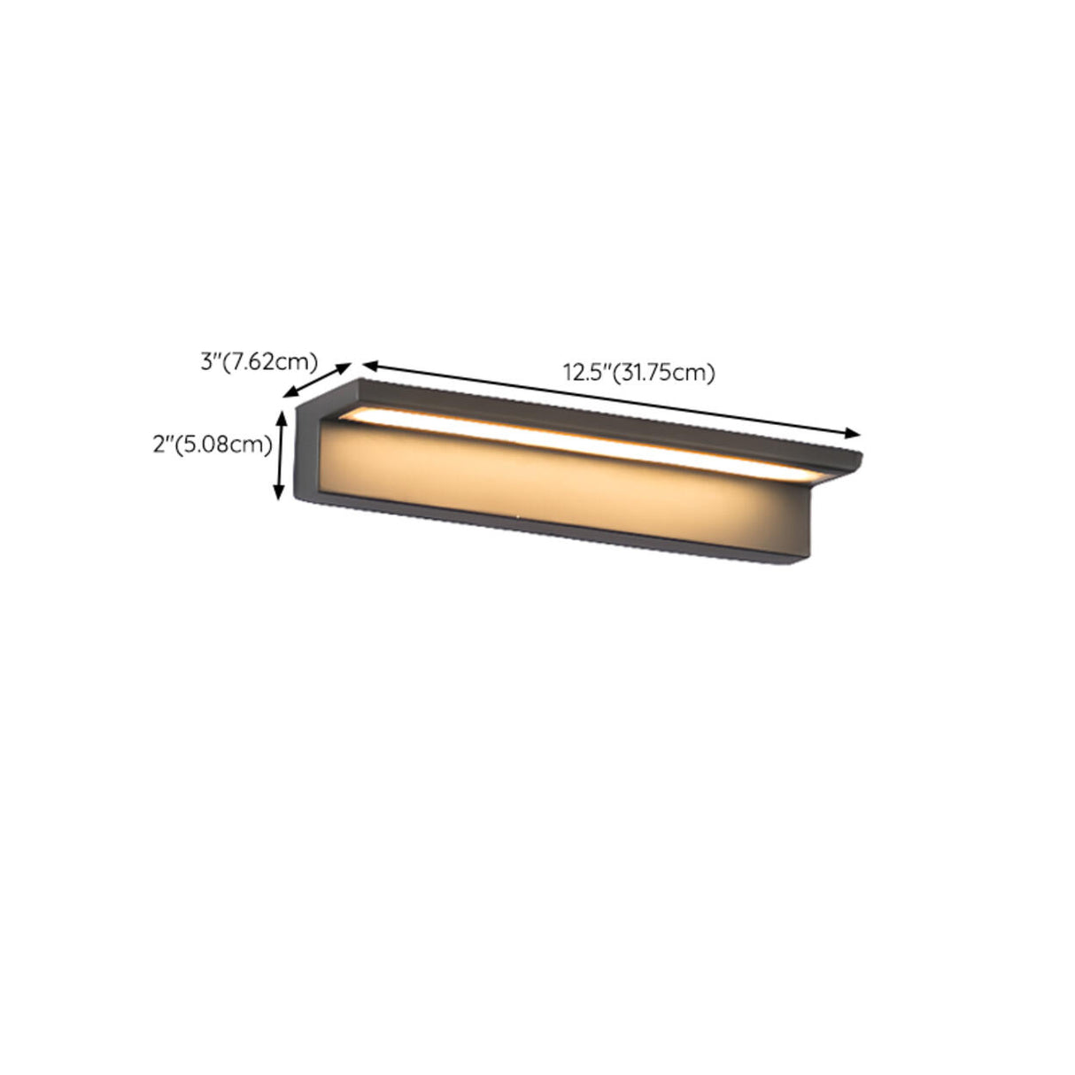 Sleek Black Rectangular Outdoor LED Wall Light Image - 16