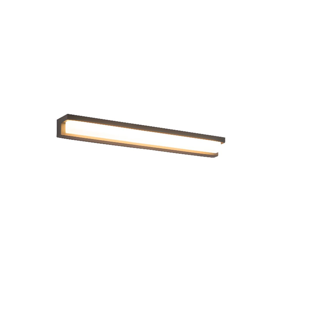 Sleek Black Rectangular Outdoor LED Wall Light Image - 3