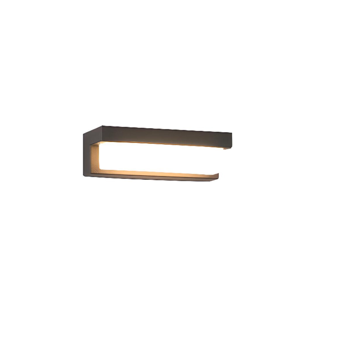 Sleek Black Rectangular Outdoor LED Wall Light Image - 7