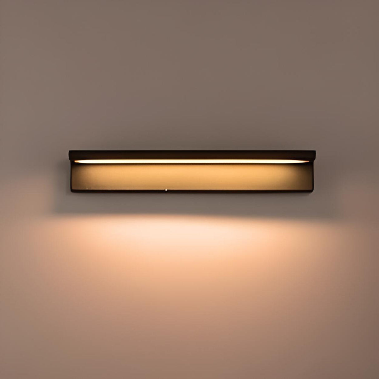 Sleek Black Rectangular Outdoor LED Wall Light Image - 9