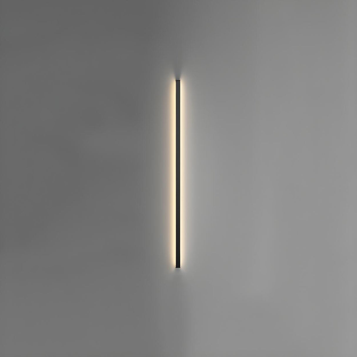 Sleek Black Vertical Linear LED Metal Wall Sconce Image - 11