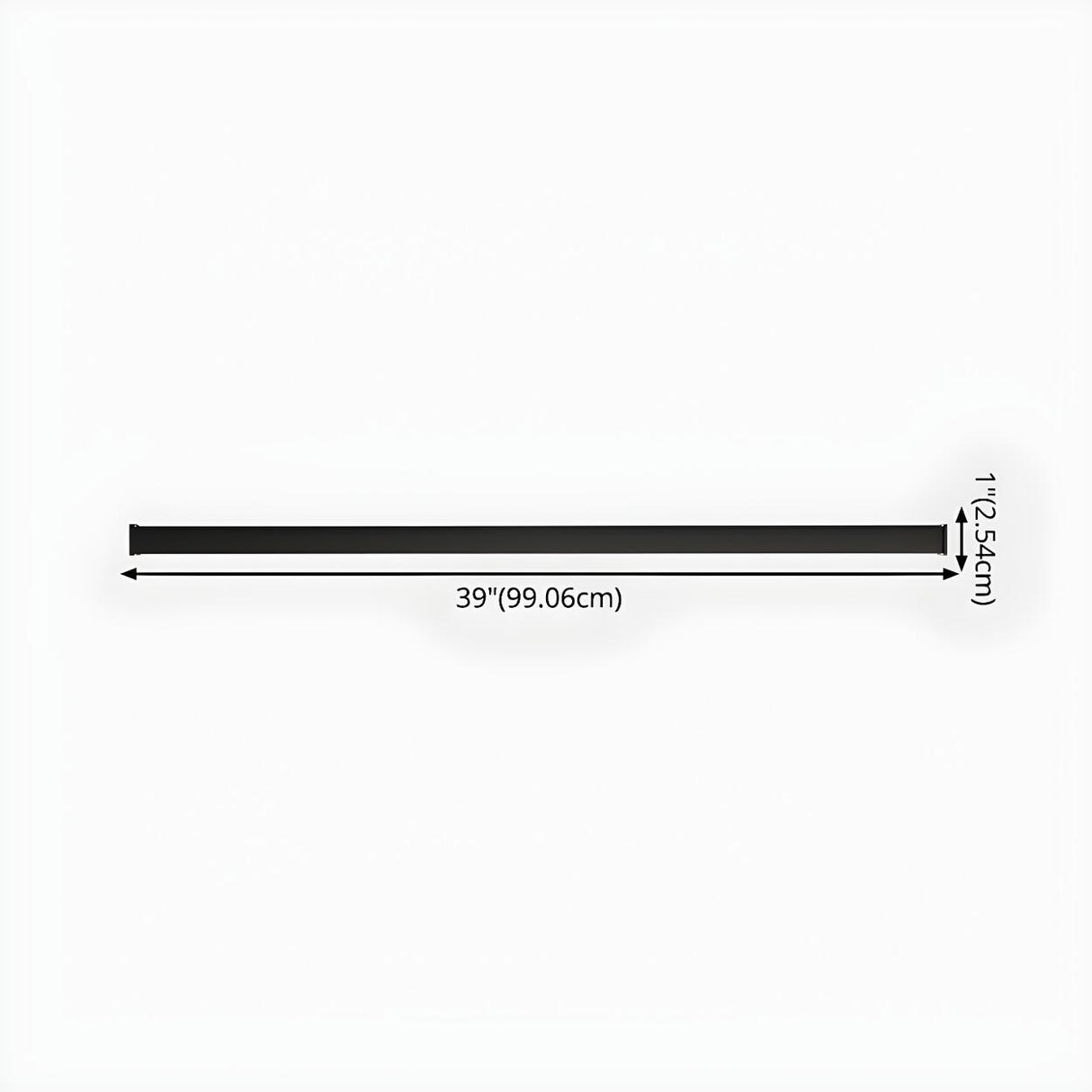 Sleek Black Vertical Linear LED Metal Wall Sconce Image - 12