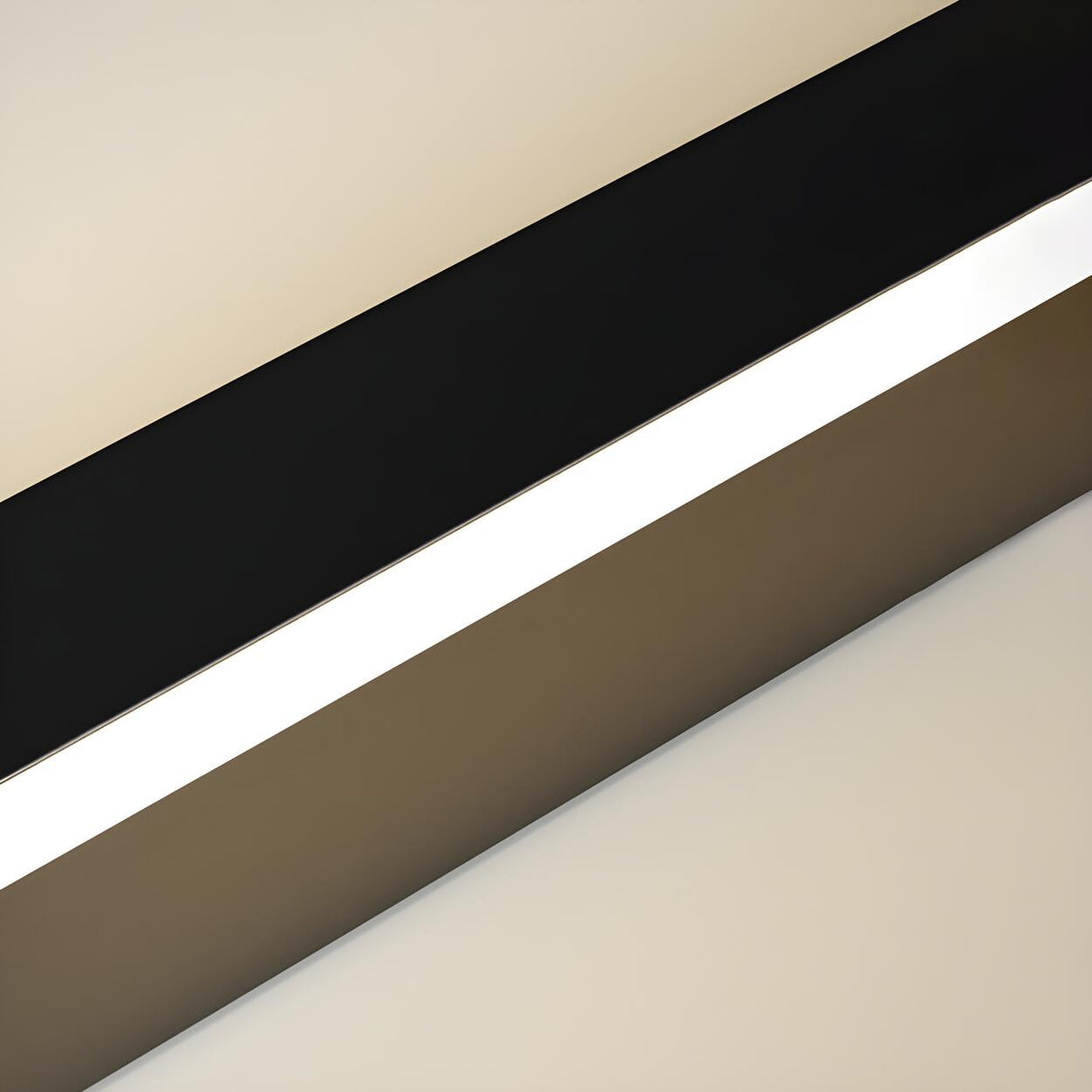 Sleek Black Vertical Linear LED Metal Wall Sconce Image - 14