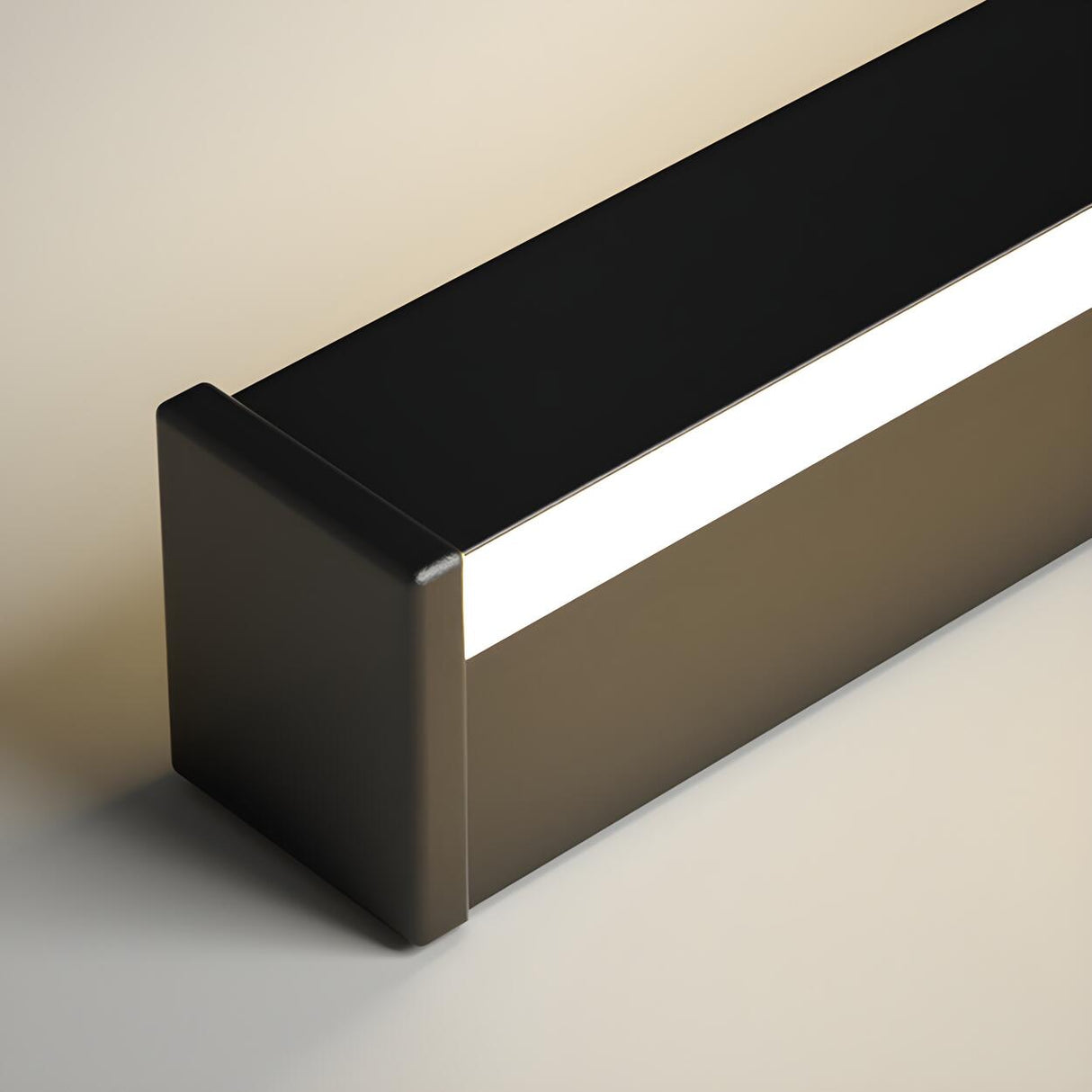 Sleek Black Vertical Linear LED Metal Wall Sconce Image - 16