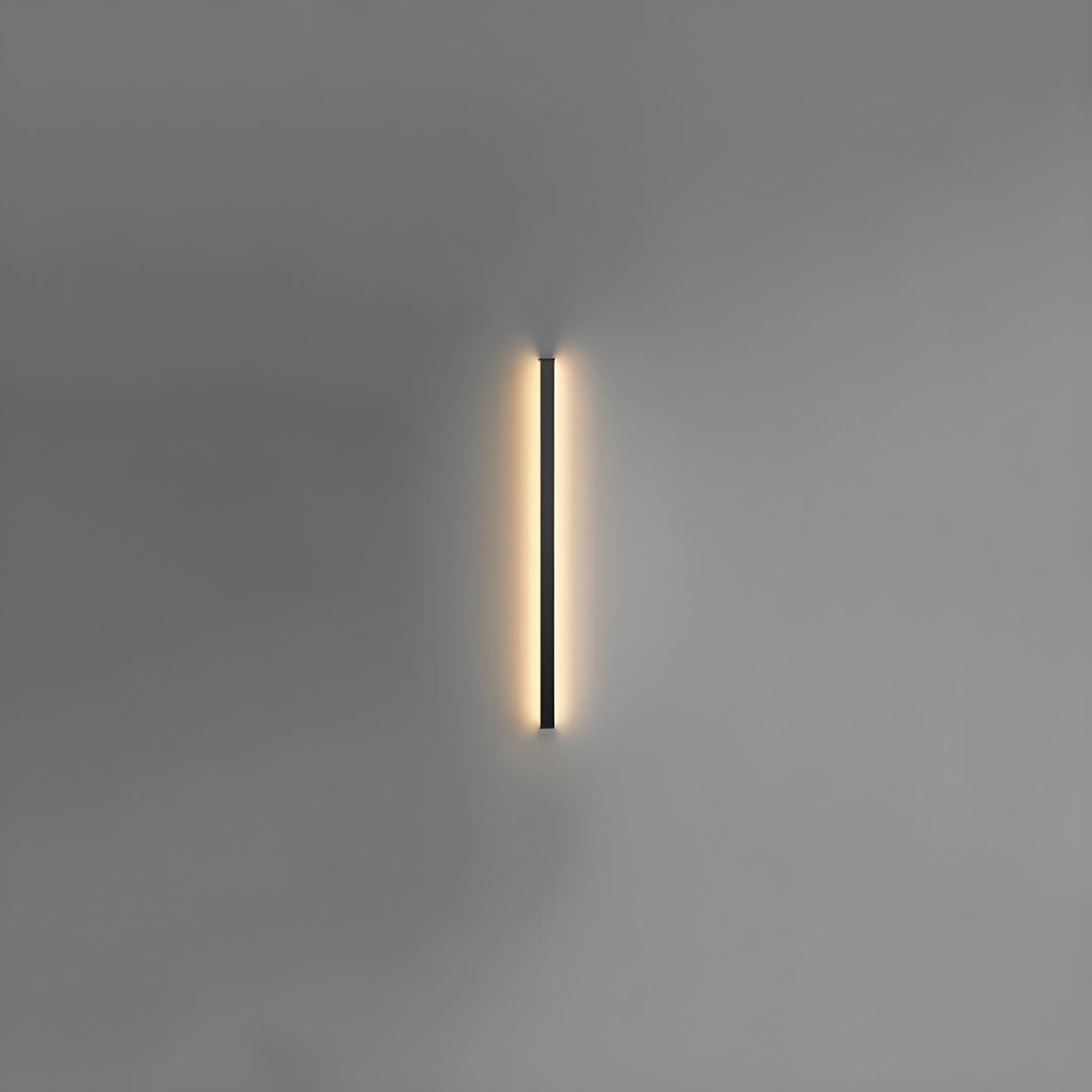 Sleek Black Vertical Linear LED Metal Wall Sconce Image - 2