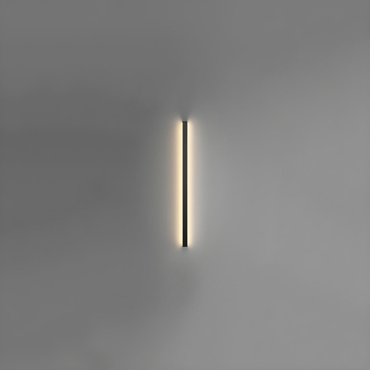 Sleek Black Vertical Linear LED Metal Wall Sconce Image - 4