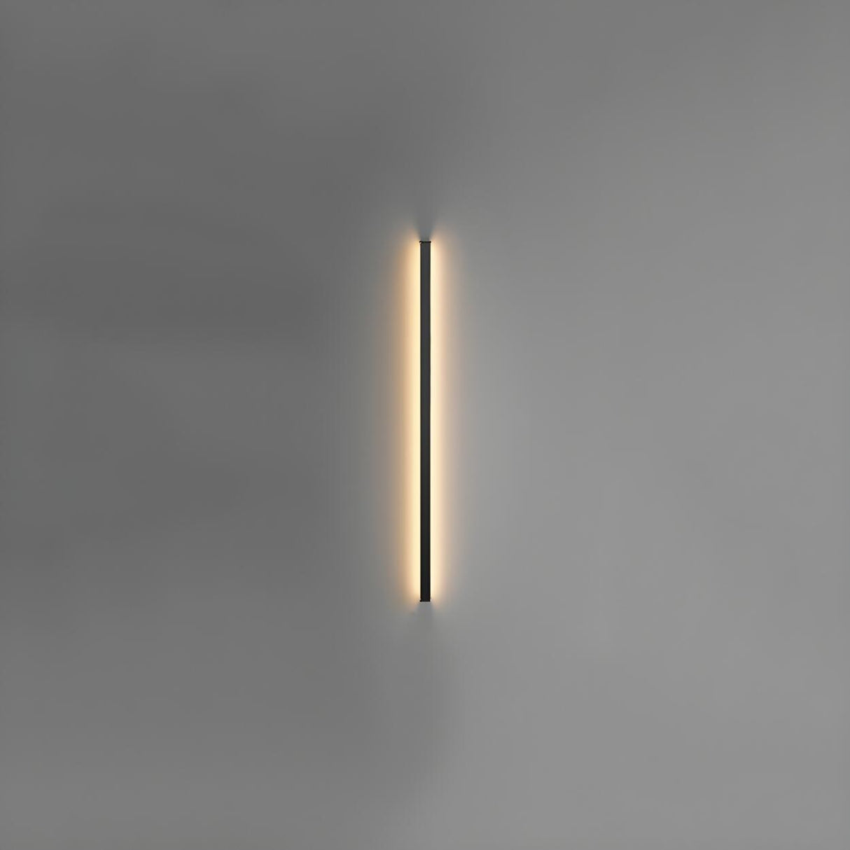 Sleek Black Vertical Linear LED Metal Wall Sconce Image - 5