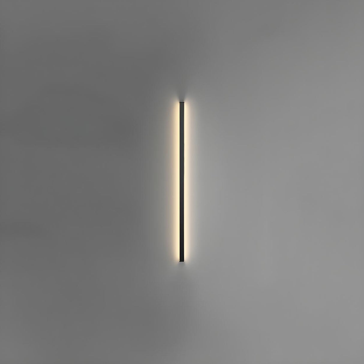 Sleek Black Vertical Linear LED Metal Wall Sconce Image - 8