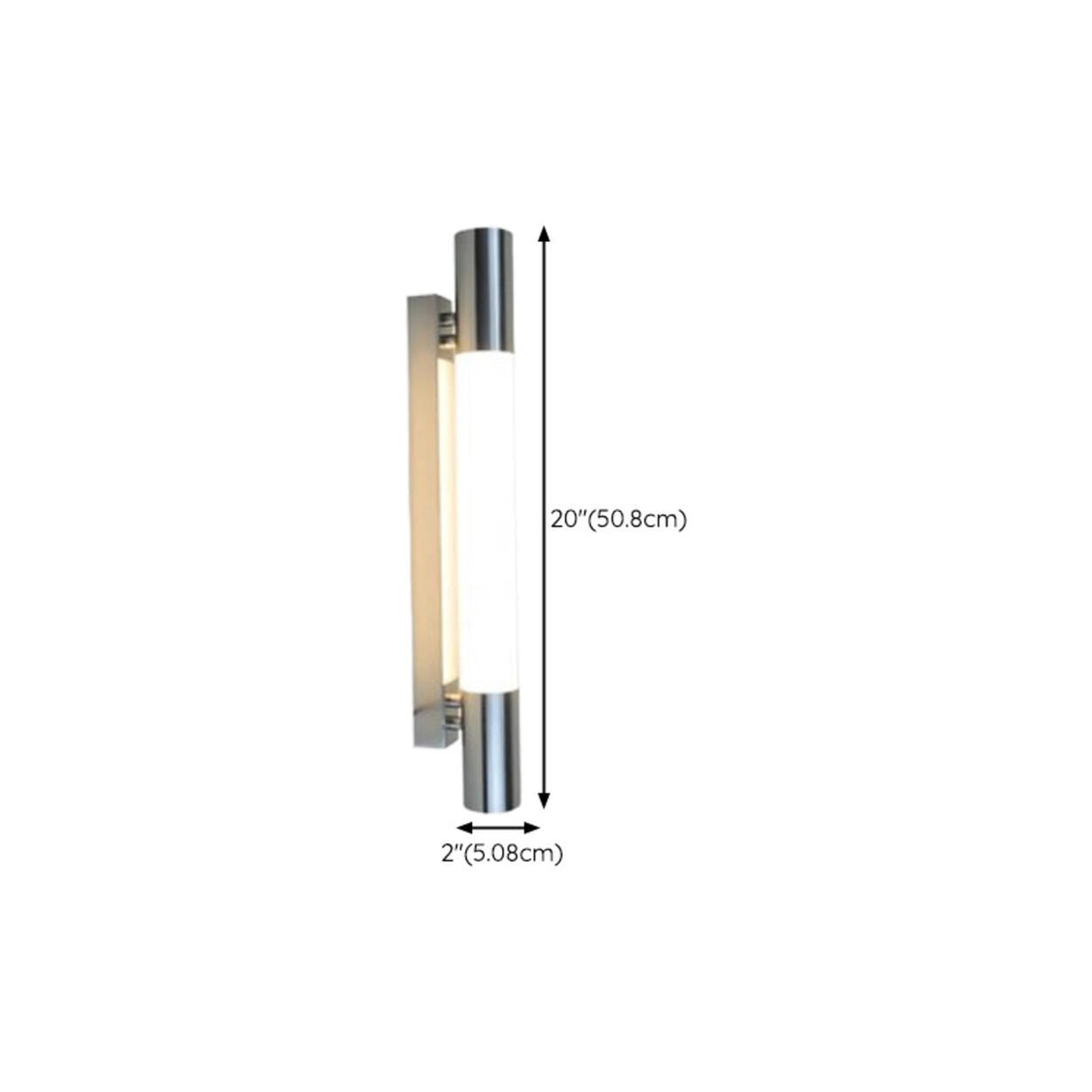 Sleek Cylinder LED Bathroom Vanity Mirrors Light