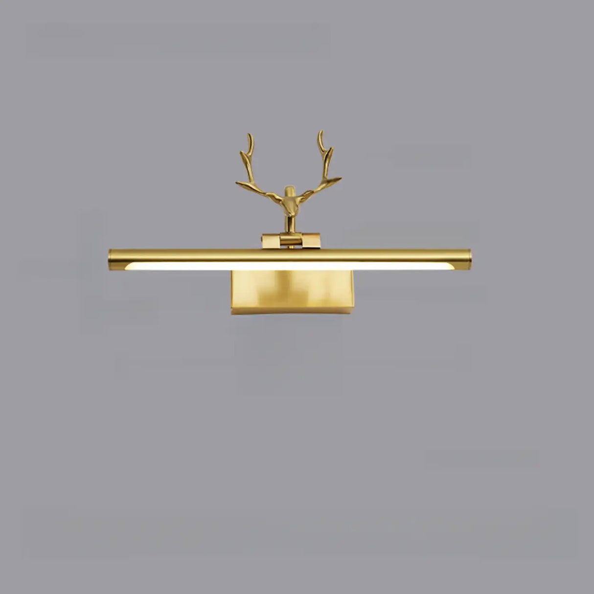 Sleek Gold Deer Antler LED Vanity Mirror Light Image - 12