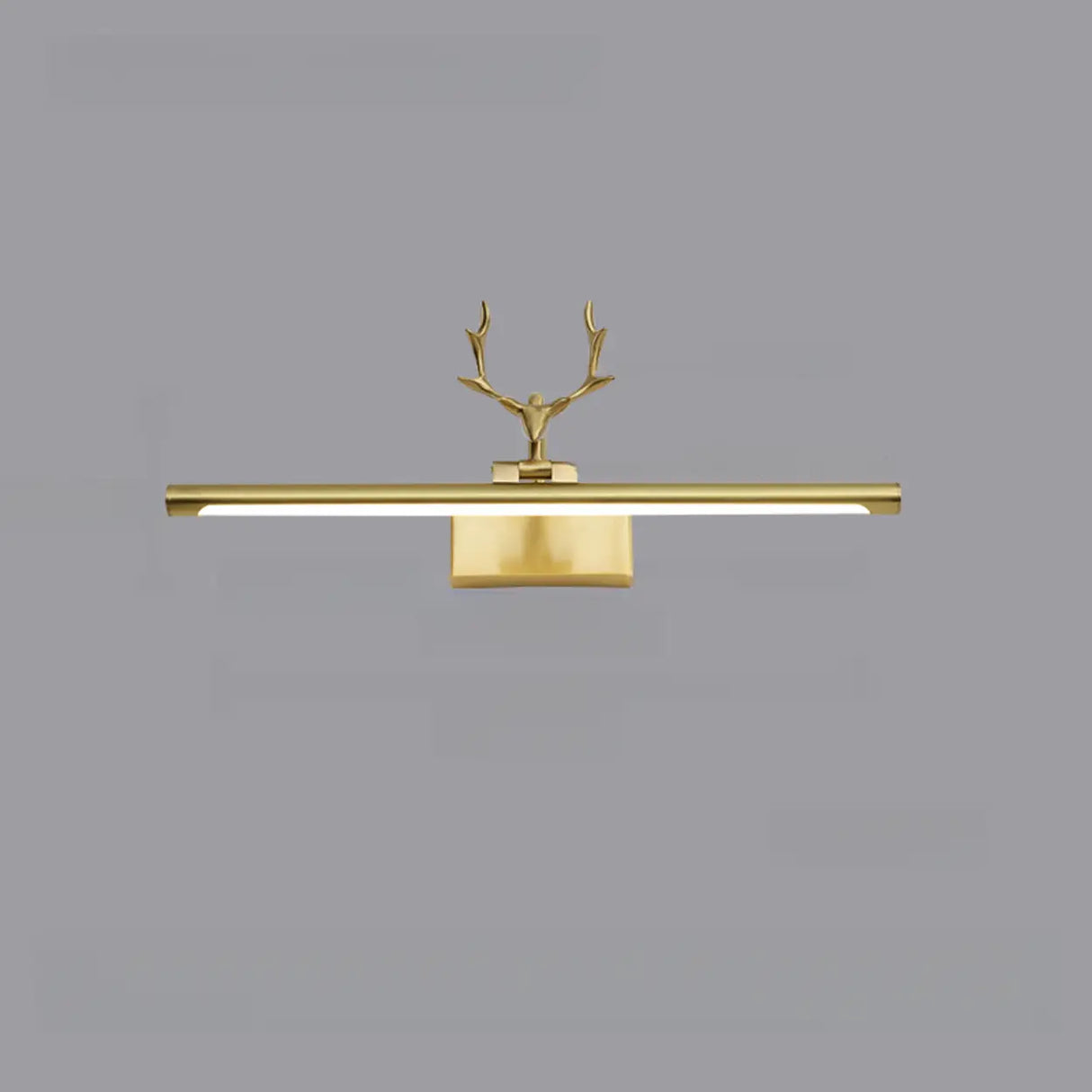 Sleek Gold Deer Antler LED Vanity Mirror Light Image - 13