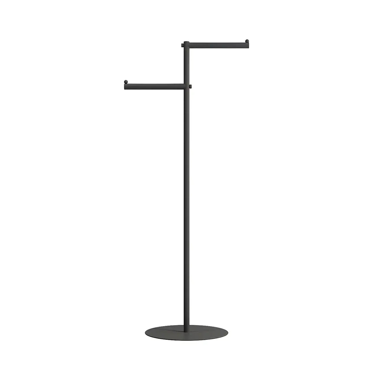 Sleek Gold Metal Free Standing Round Base Coat Rack Image - 2