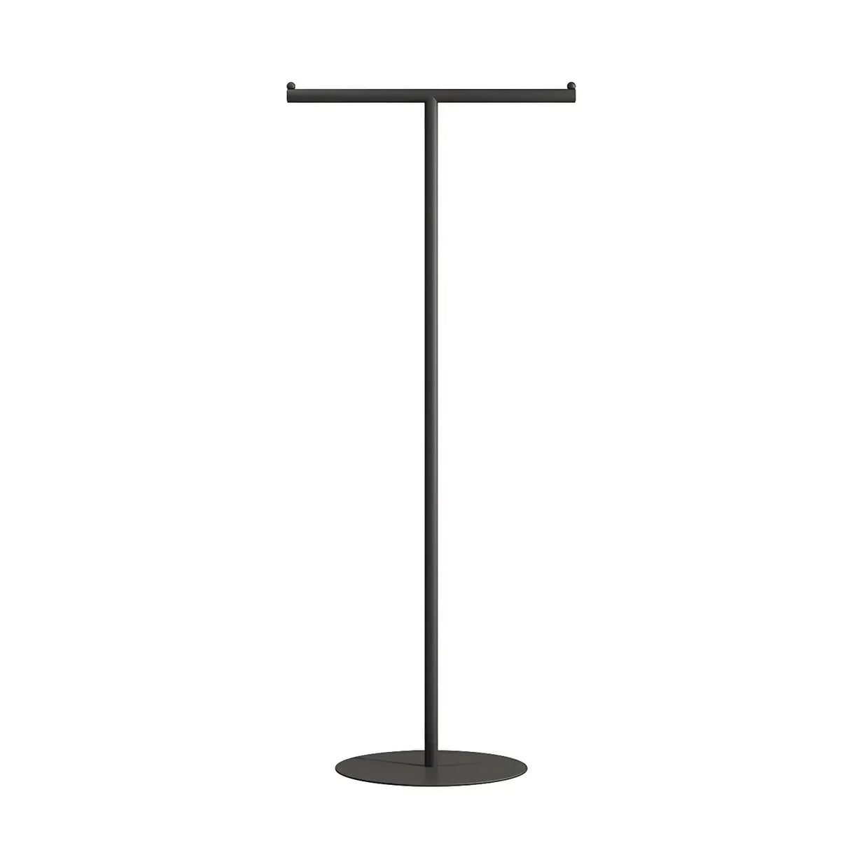 Sleek Gold Metal Free Standing Round Base Coat Rack Image - 3