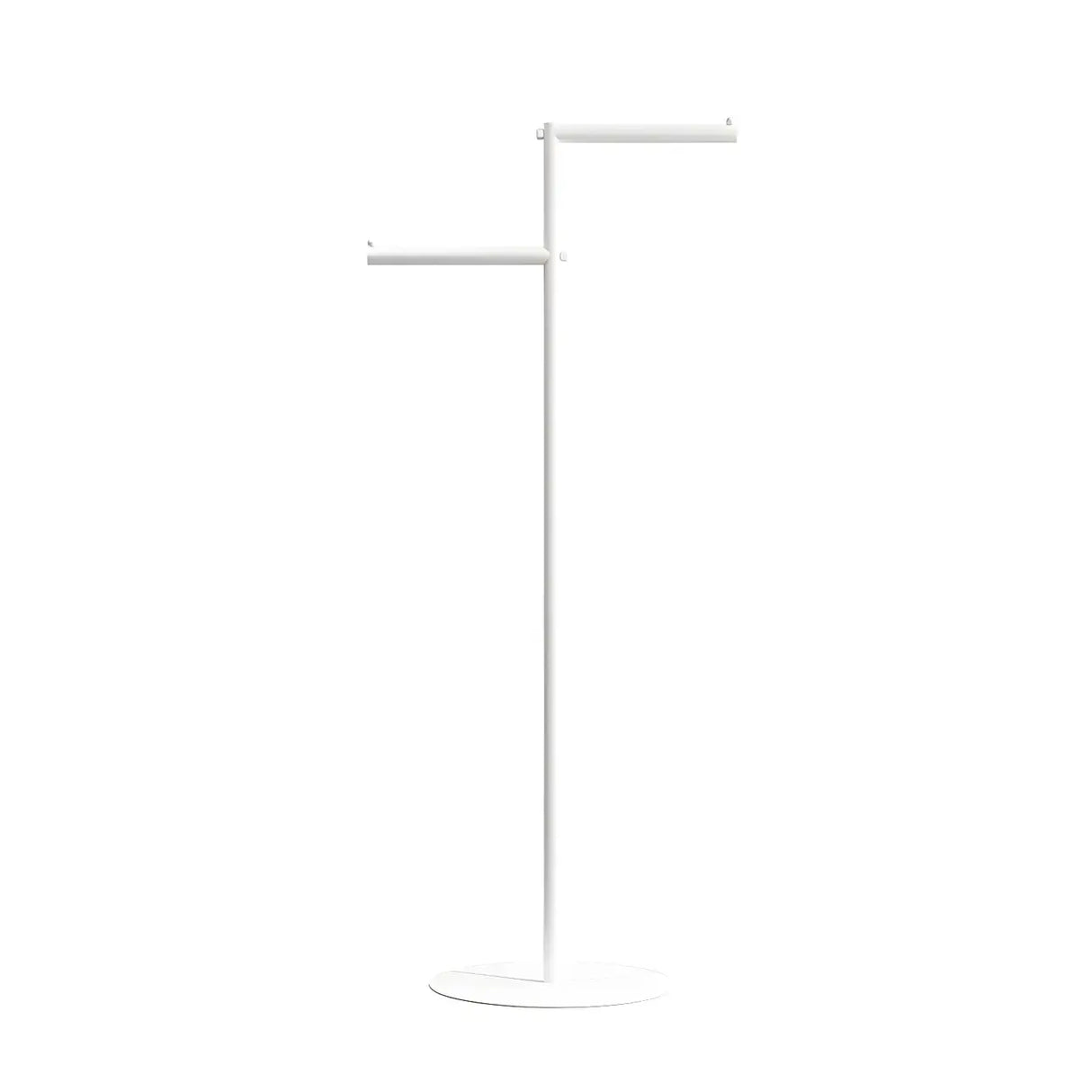 Sleek Gold Metal Free Standing Round Base Coat Rack Image - 5