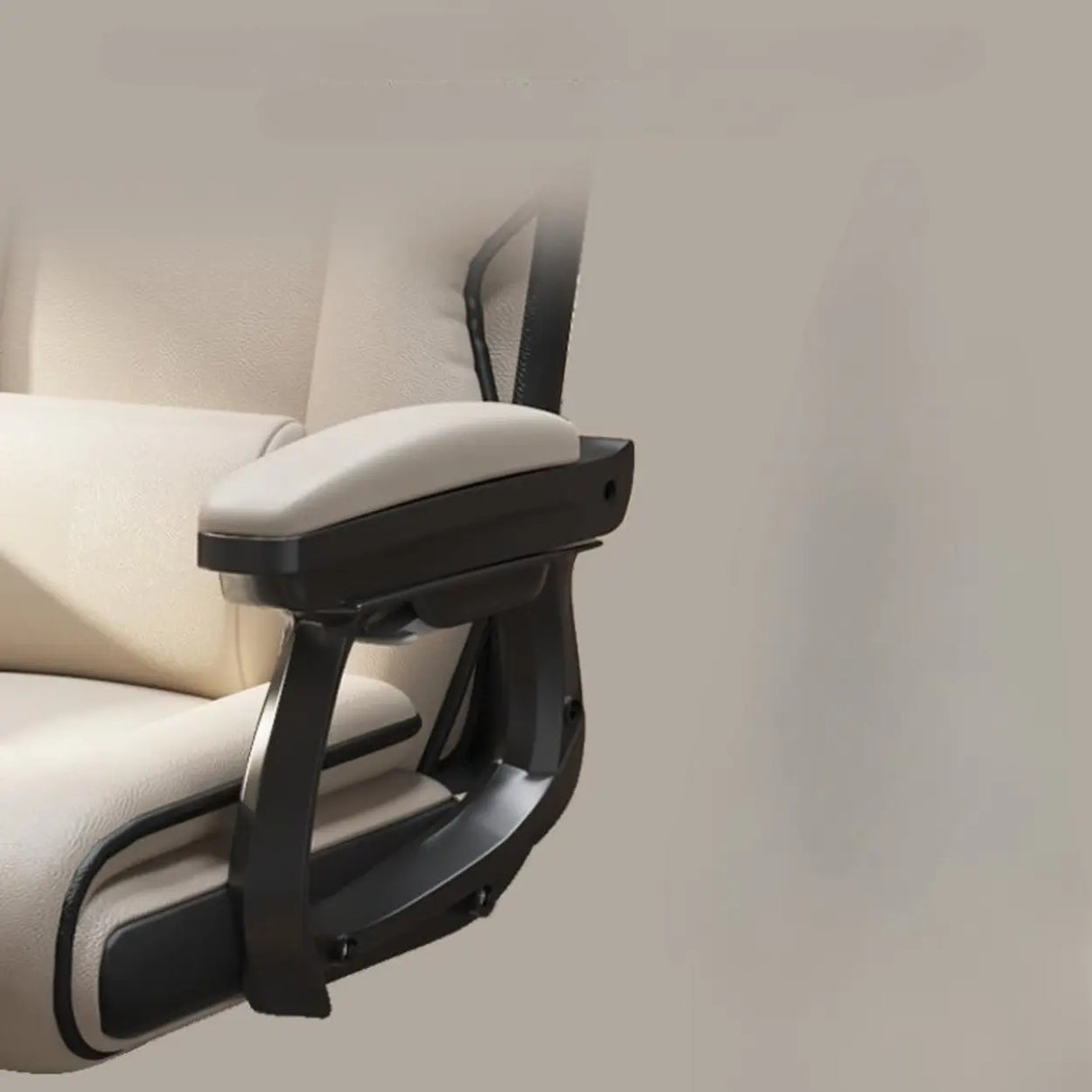 Sleek High-Back Leather Steel Adjustable Executive Chair Image - 7