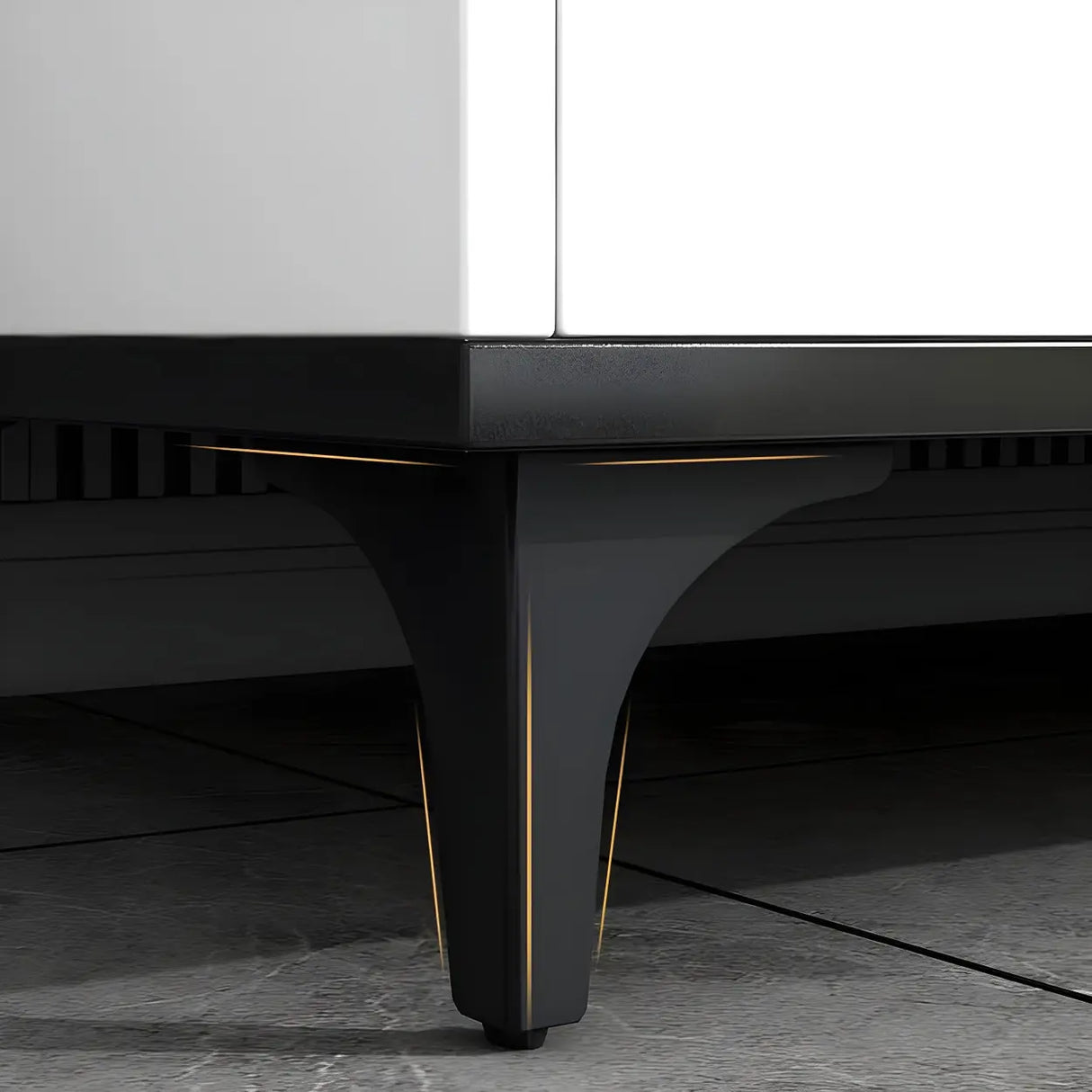 Sleek MDF Hallway White Adjustable Shoe Storage Cabinet Image - 7