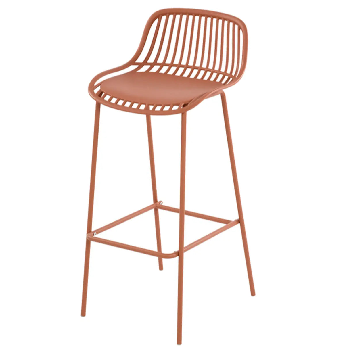 Sleek Mesh Low Back Saddle Acrylic Footrest Bar Stool Image - 10