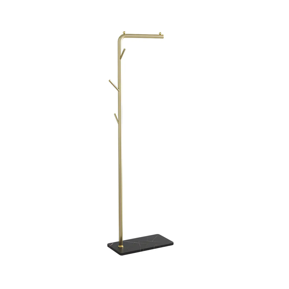 Sleek Metal Black Tall Freestanding Coat Rack with Hooks Image - 10
