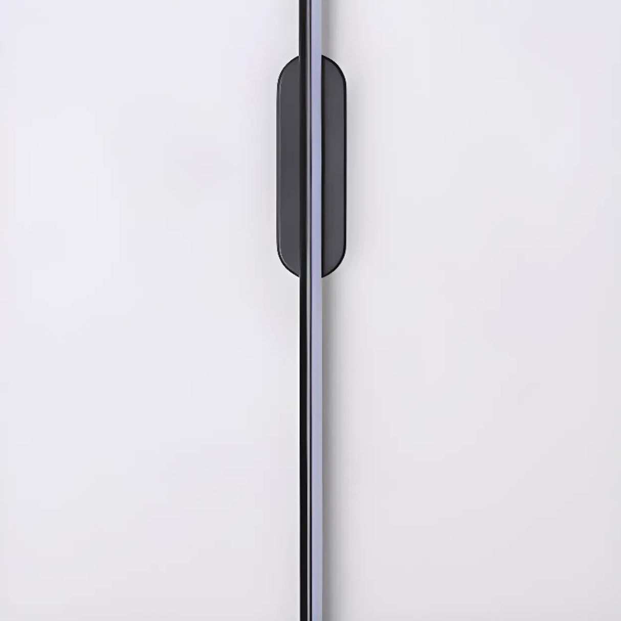 Sleek Minimalist Black Linear LED Vanity Light Image - 10
