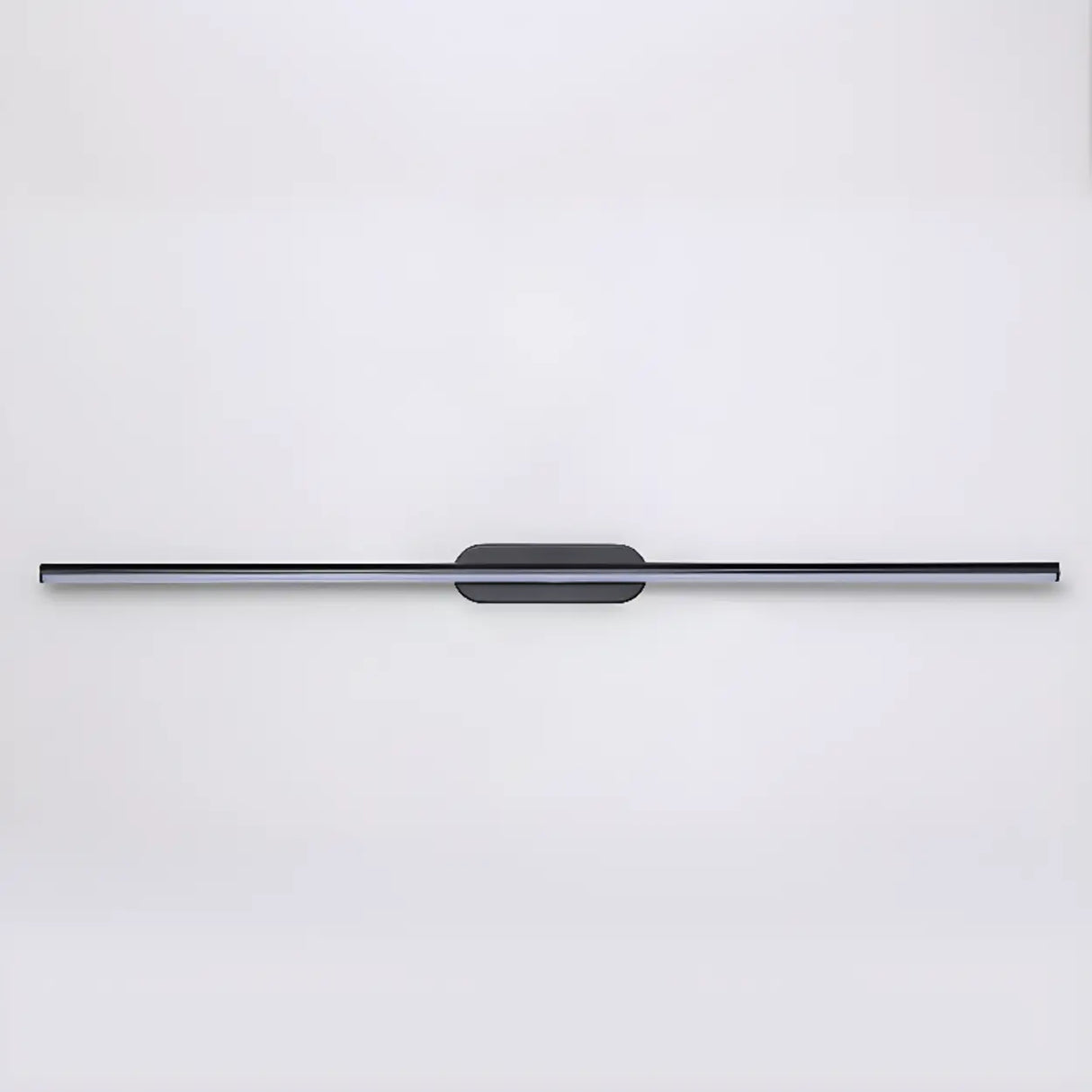 Sleek Minimalist Black Linear LED Vanity Light Image - 6