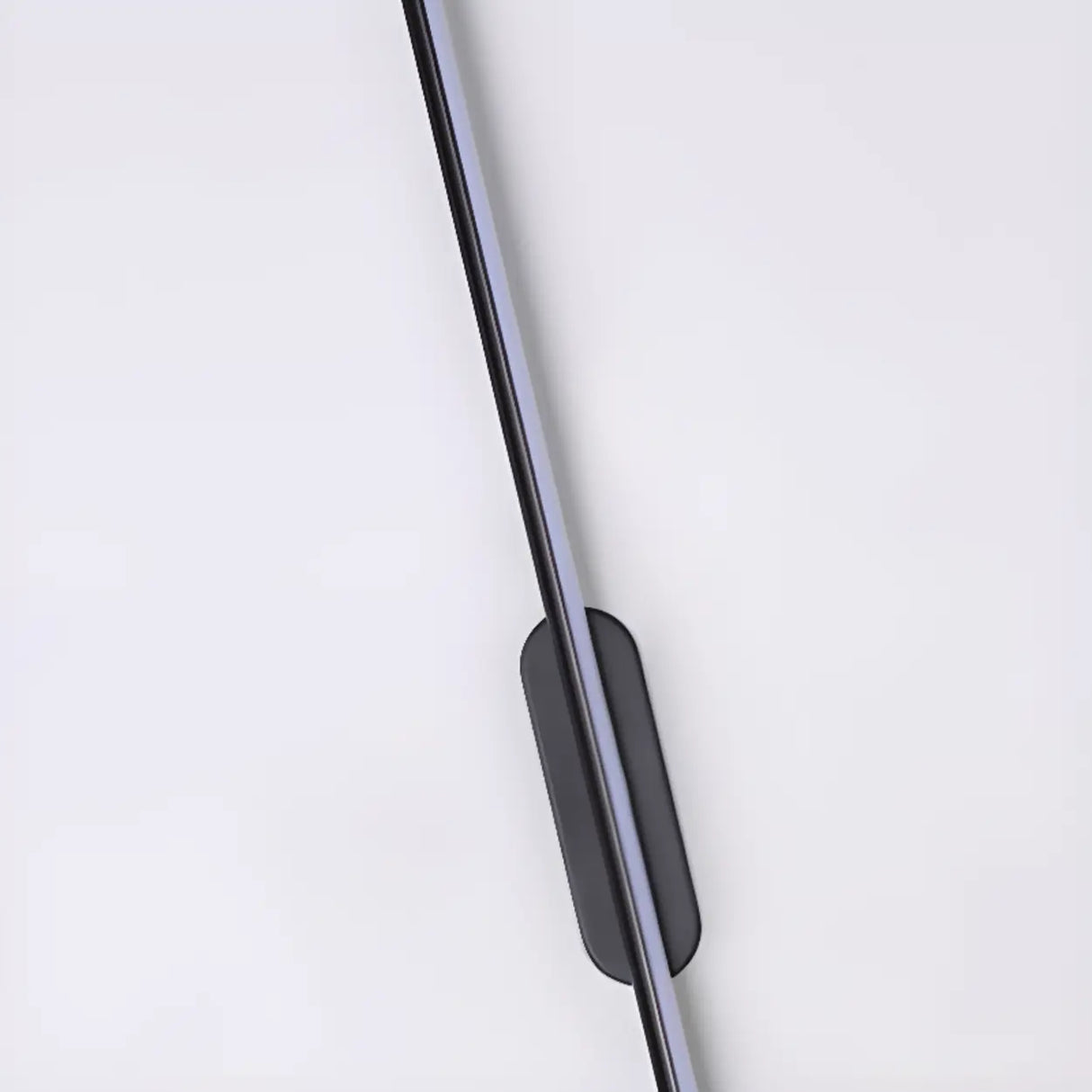 Sleek Minimalist Black Linear LED Vanity Light Image - 9