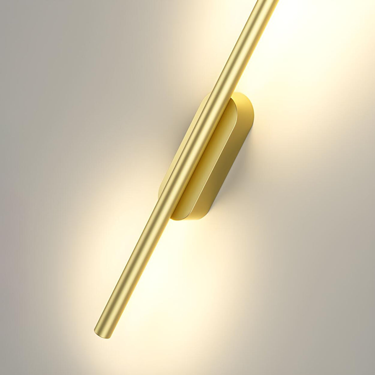 Sleek Modern Long Gold LED Wall Sconce Lights Image - 12
