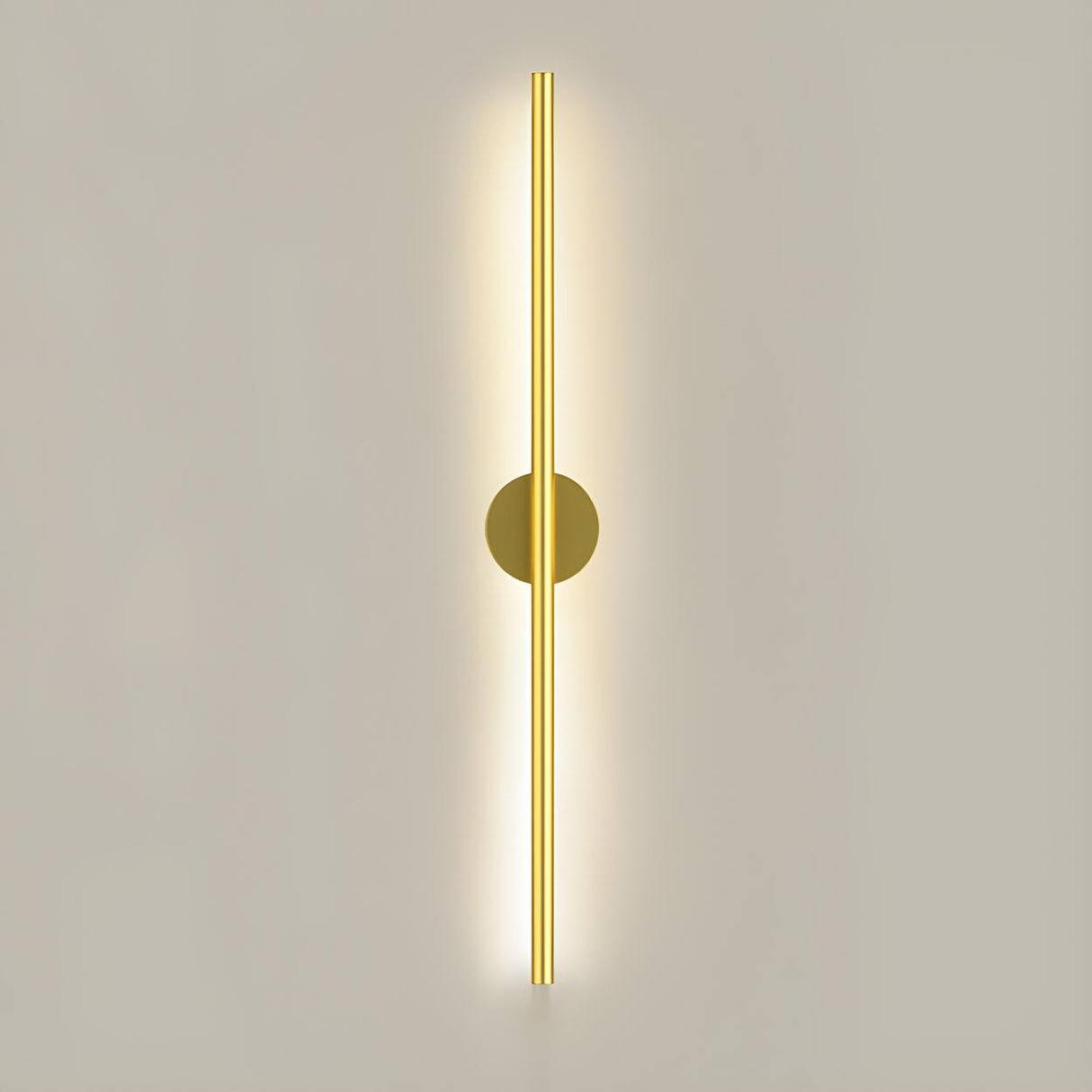 Sleek Modern Long Gold LED Wall Sconce Lights Image - 2