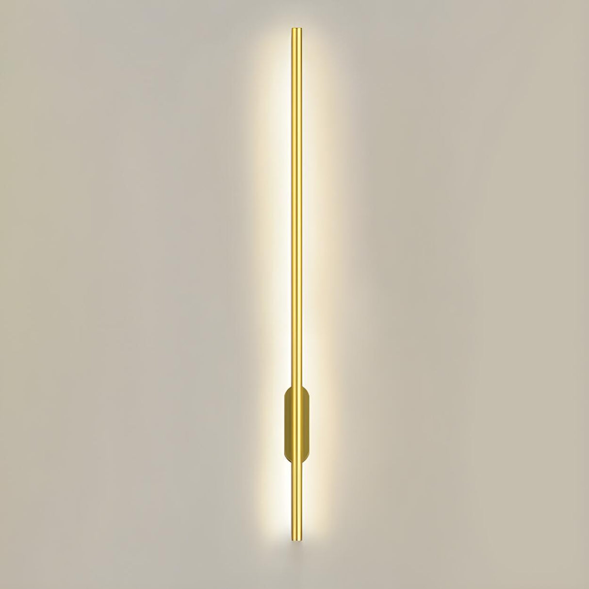 Sleek Modern Long Gold LED Wall Sconce Lights Image - 3
